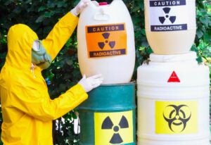 Radioactive Waste in a Barrel for Disposal by Excel Industrial Group in Houston, TX