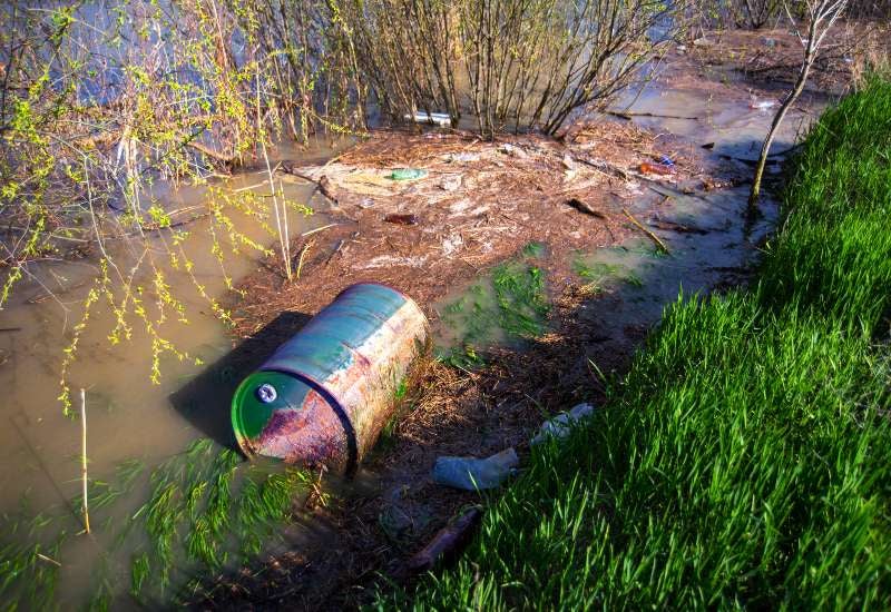 Experts Cleaning Up an Emergency Waste Spill in Houston to Prevent Environmental Damage